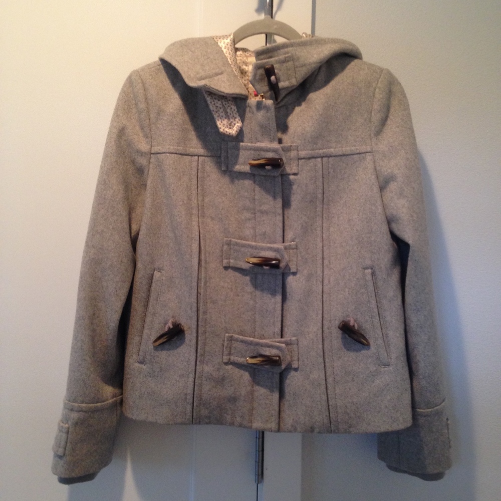 Elevenses Grey Wool Coat Size 4